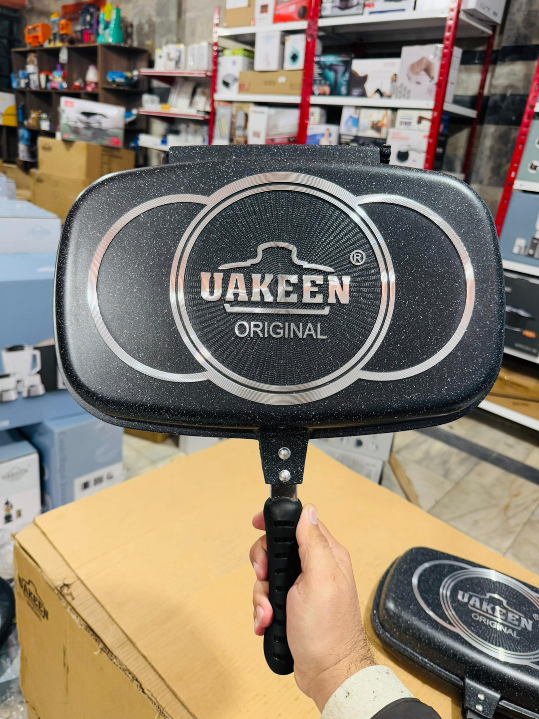 Uakeen Germany Die-Cast Granite Double Frypan 🇩🇪