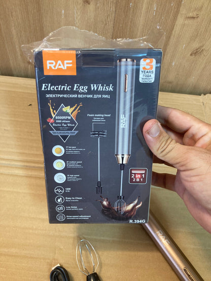 RAF Rechargeable 2-in-1 Egg Beater & Coffee Frother R394G